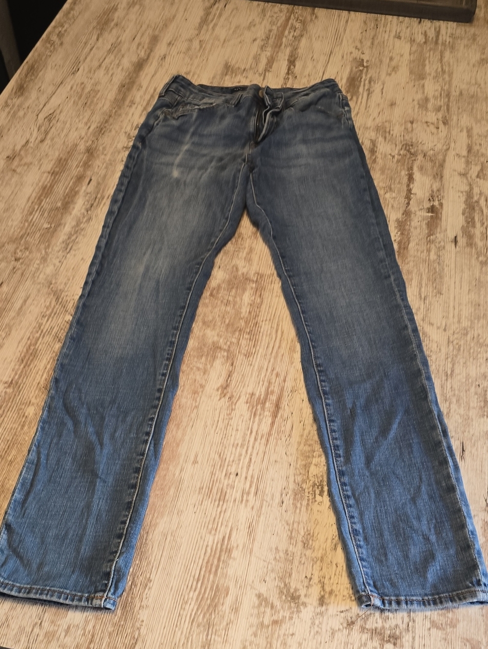 Men's Blue Classic Straight-Leg Jeans